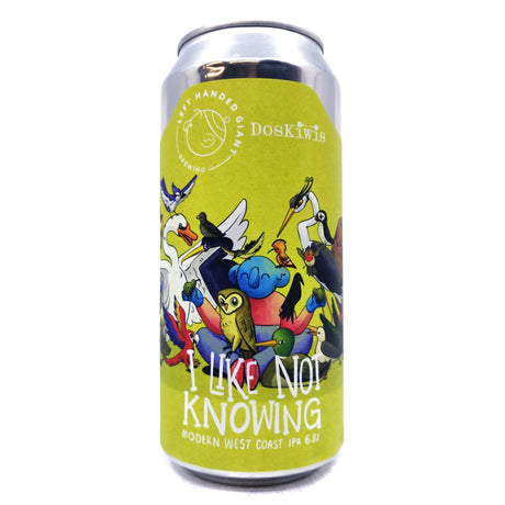 Left Handed Giant x Doskiwis I Like Not Knowing West Coast IPA 6.8% (440ml can)-Hop Burns & Black