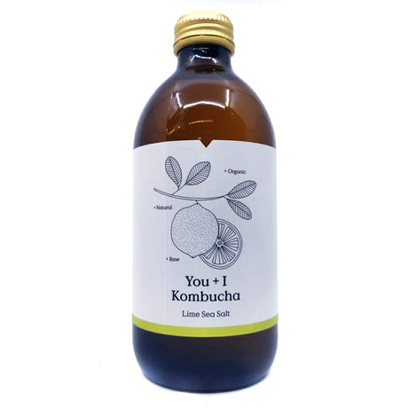 You + I Lime & Sea Salt Kombucha (330ml)-Hop Burns & Black