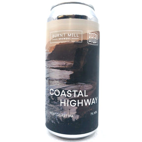 Burnt Mill x Bagby Coastal Highway West Coast IPA 7% (440ml can)-Hop Burns & Black