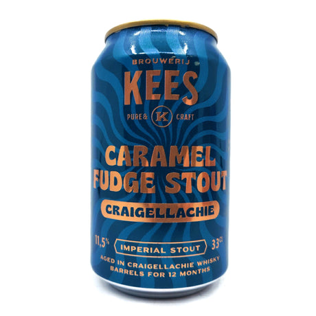 Kees Caramel Fudge Stout Aged In Craigellachie Barrels 11.5% (330ml can)-Hop Burns & Black
