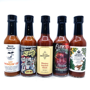 Hot Ones Mini Mix pack (5 sauces)-Hop Burns & Black