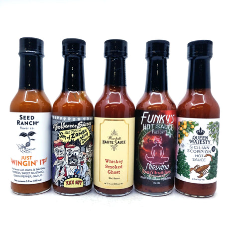 Hot Ones Mini Mix pack (5 sauces)-Hop Burns & Black