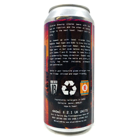 Elusive Brewing x Indie Rabble Amber River American Amber Ale 4.8% (440ml can)-Hop Burns & Black