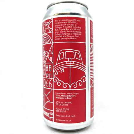 The Hastings Project West Coast IPA 6.5% (440ml can)-Hop Burns & Black
