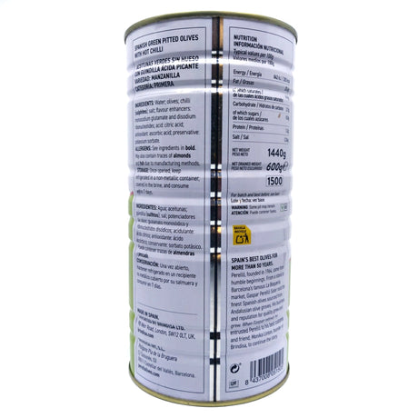 Perello Manzanilla Spicy Olives (600g big tin)-Hop Burns & Black