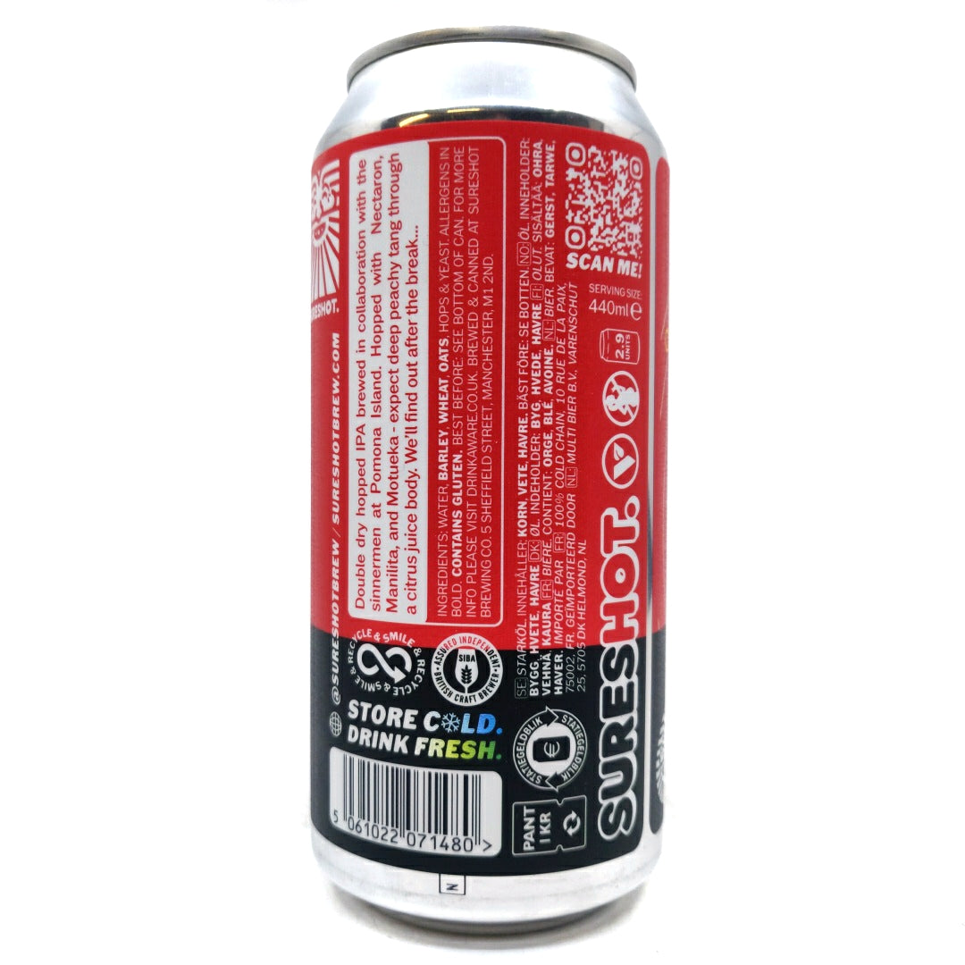 Sureshot One Question Shootout DDH IPA 6.5% (440ml can)-Hop Burns & Black