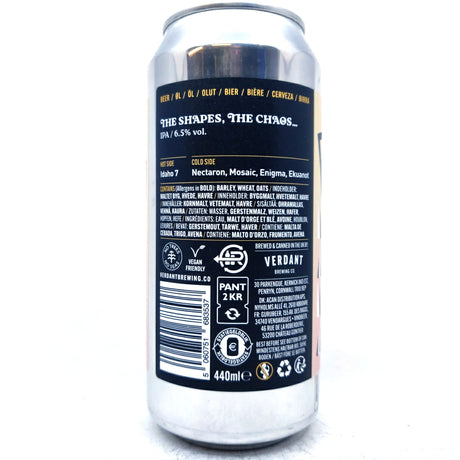 Verdant The Shapes, The Chaos IPA 6.5% (440ml can)-Hop Burns & Black