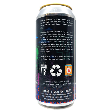 Elusive Brewing x Dark Revolution x Bookshop Alehouse Yellows New England Pale Ale 5.6% (440ml can)-Hop Burns & Black