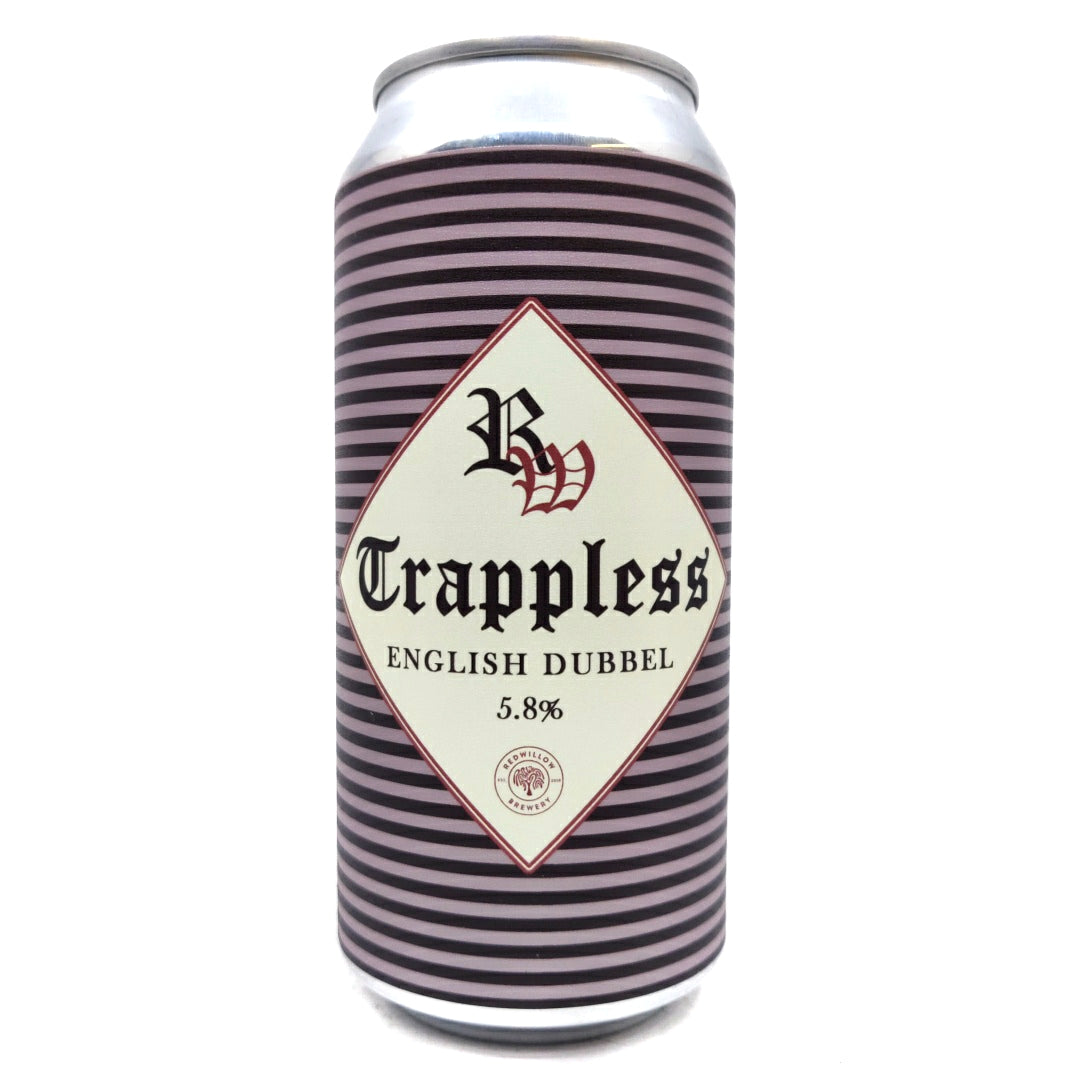 Redwillow Trappless English Dubbel 5.8% (440ml can)-Hop Burns & Black