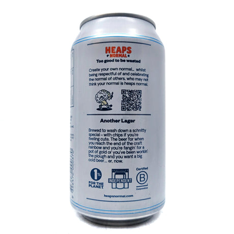 Heaps Normal Another Lager Non-Alcoholic Beer 0.5% (375ml can)-Hop Burns & Black
