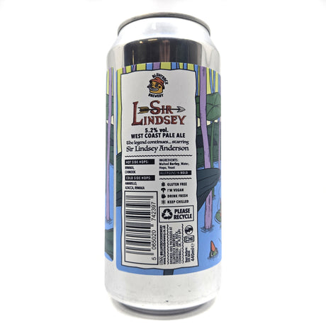Bluntrock Sir Lindsey West Coast Pale Ale 5.1% (440ml can)-Hop Burns & Black