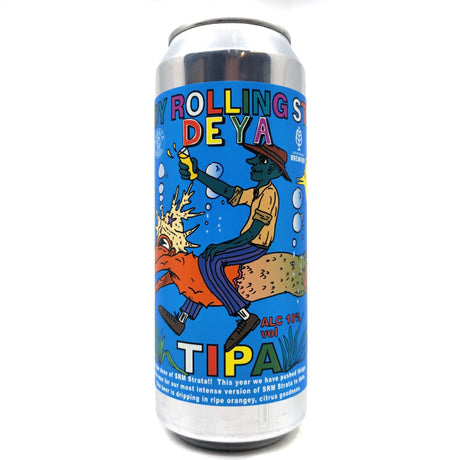 DEYA Double Steady Rolling Strata Triple IPA 10% (500ml can)-Hop Burns & Black