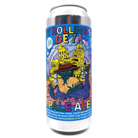 DEYA Double Steady Rolling Strata Double IPA 8% (500ml can)-Hop Burns & Black