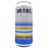 Two Flints Nobody Knows Hazy IPA 6.5% (440ml can)-Hop Burns & Black