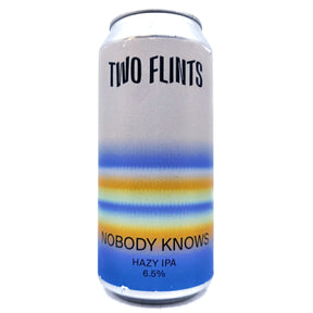 Two Flints Nobody Knows Hazy IPA 6.5% (440ml can)-Hop Burns & Black