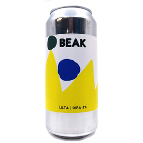 Beak Brewery Lilta Double IPA 8% (440ml can)-Hop Burns & Black