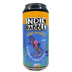 Indie Rabble Hobby Seahorse Blackberry & Vanilla Sour 4.3% (440ml can)-Hop Burns & Black