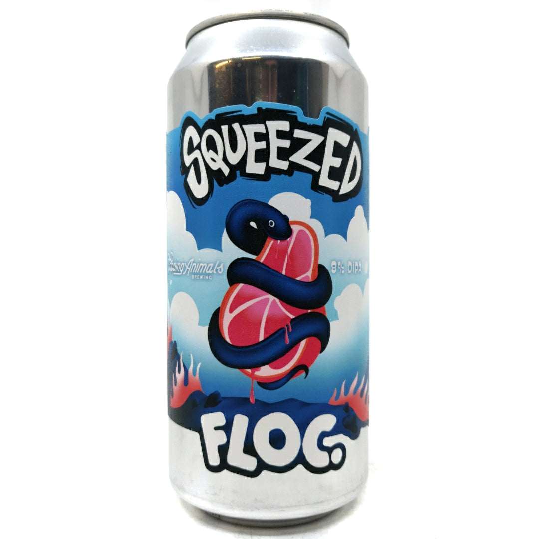 Floc Brewing x Tripping Animals Squeezed Double IPA 8% (440ml can)-Hop Burns & Black