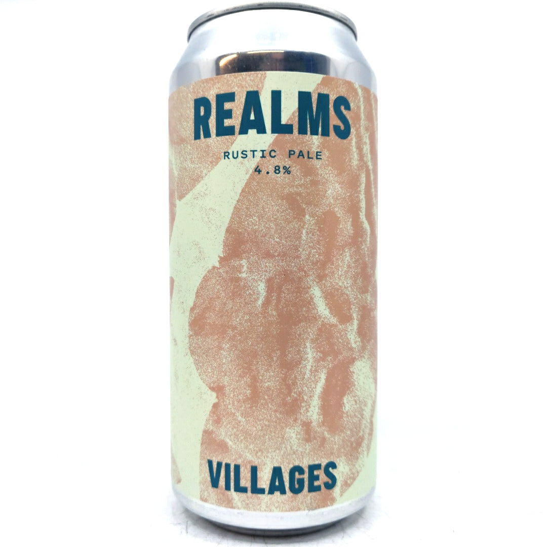 Villages Realms Rustic Pale Ale 4.8% (440ml can)-Hop Burns & Black