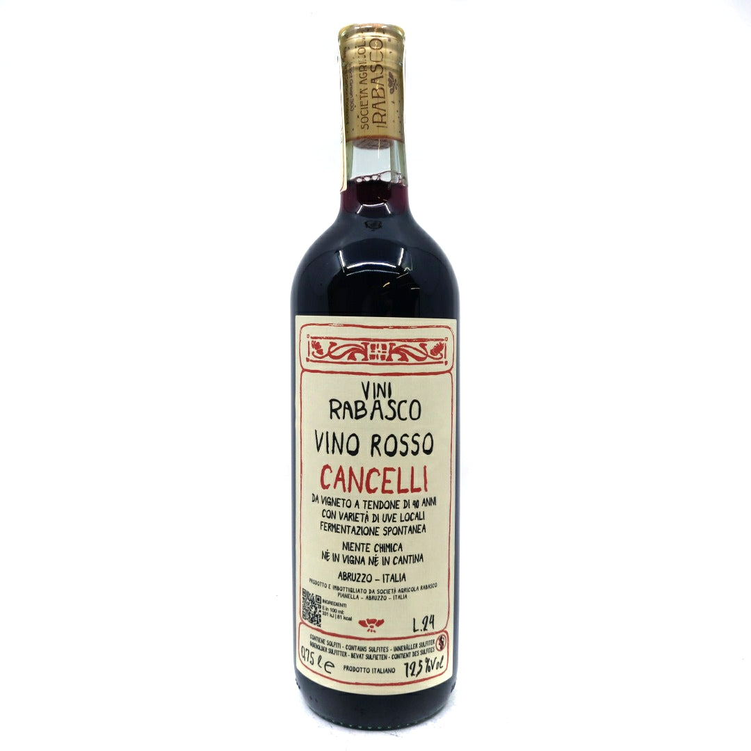 Vini Rabasco Vino Cancelli ROSSO 2024 (750ml)-Hop Burns & Black