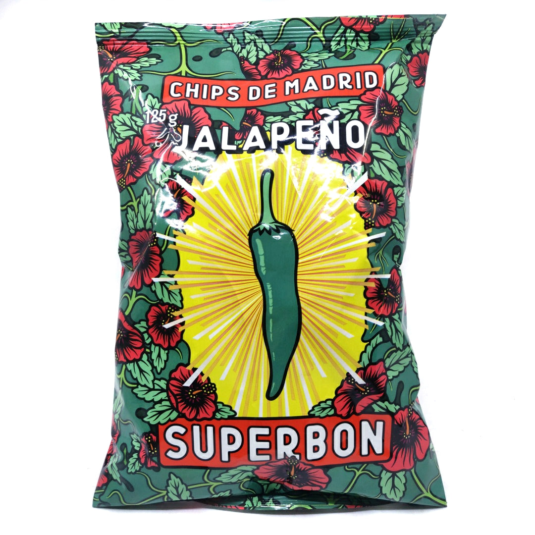 Superbon Jalapeno Crisps (135g)-Hop Burns & Black