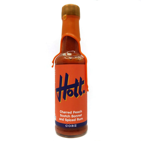 Hott Charred Peach, Scotch Bonnet & Spiced Rum Hott Sauce (150ml)-Hop Burns & Black