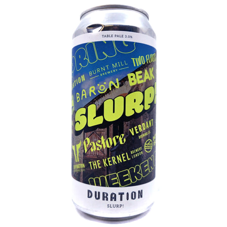 Duration Slurp Table Pale 3% (440ml can)-Hop Burns & Black