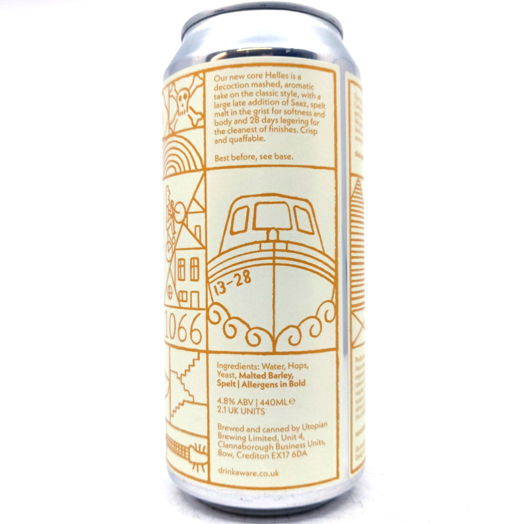 The Hastings Project Helles 4.8% (440ml can)-Hop Burns & Black
