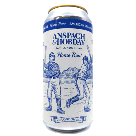 Anspach & Hobday Home Run! American Cream Ale 4.5% (440ml)-Hop Burns & Black