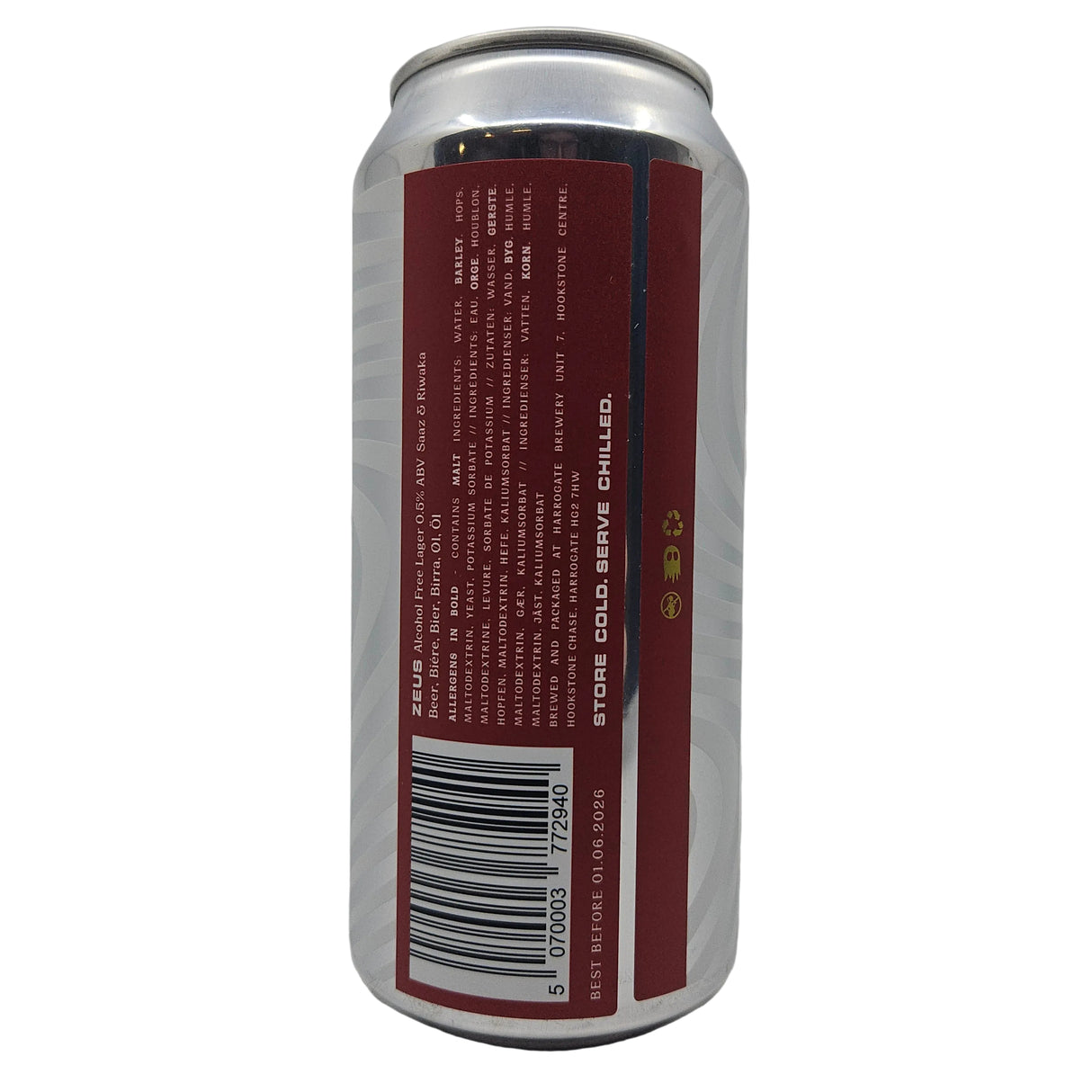 We Can Be Friends Zeus Lager 0.5% (440ml can)-Hop Burns & Black