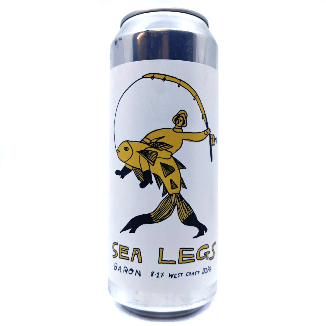 Baron Brewing Sea Legs West Coast Double IPA 8.2% (500ml can)-Hop Burns & Black