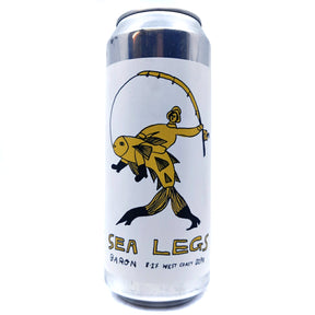 Baron Brewing Sea Legs West Coast Double IPA 8.2% (500ml can)-Hop Burns & Black