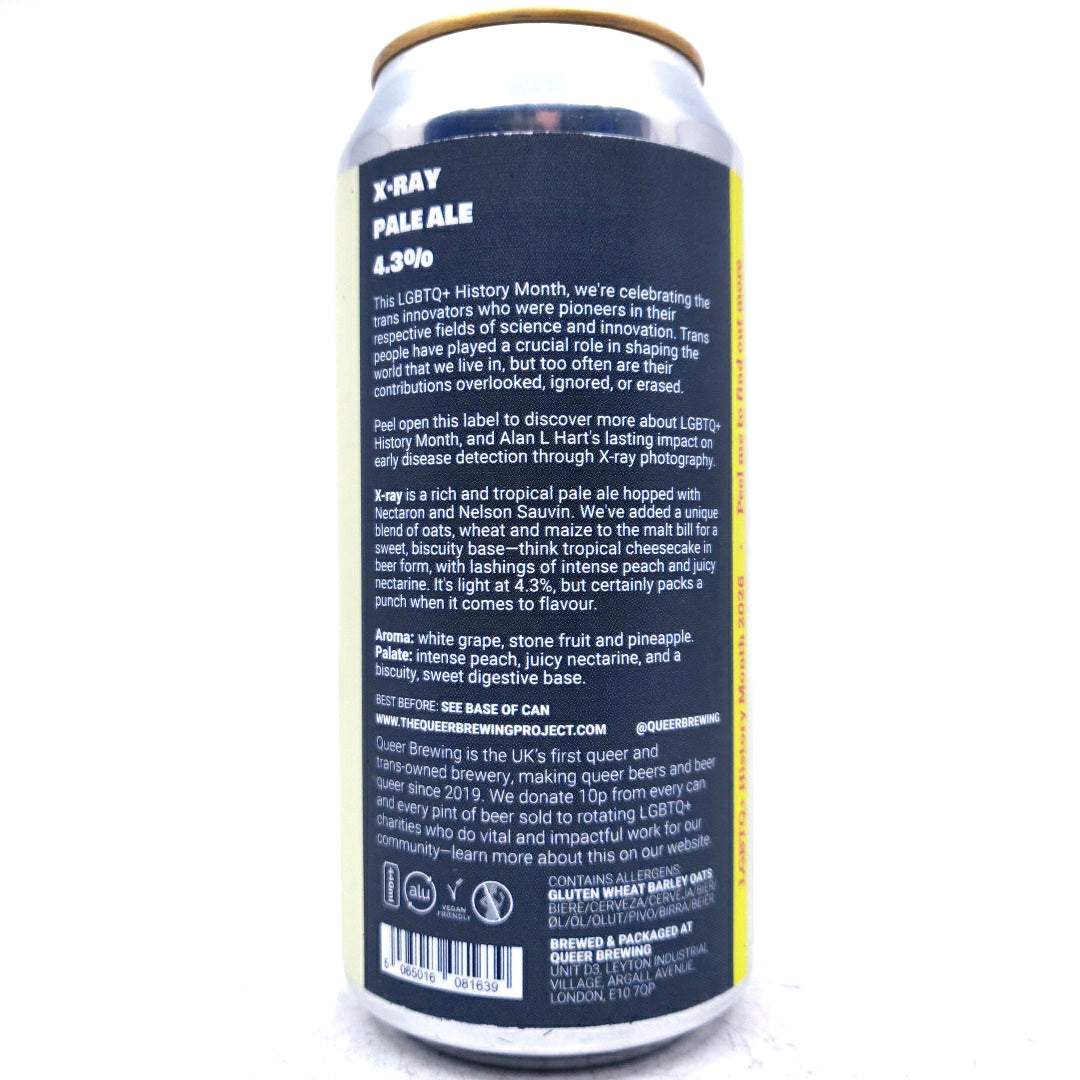 Queer Brewing X-Ray Pale Ale 4.3% (440ml can)