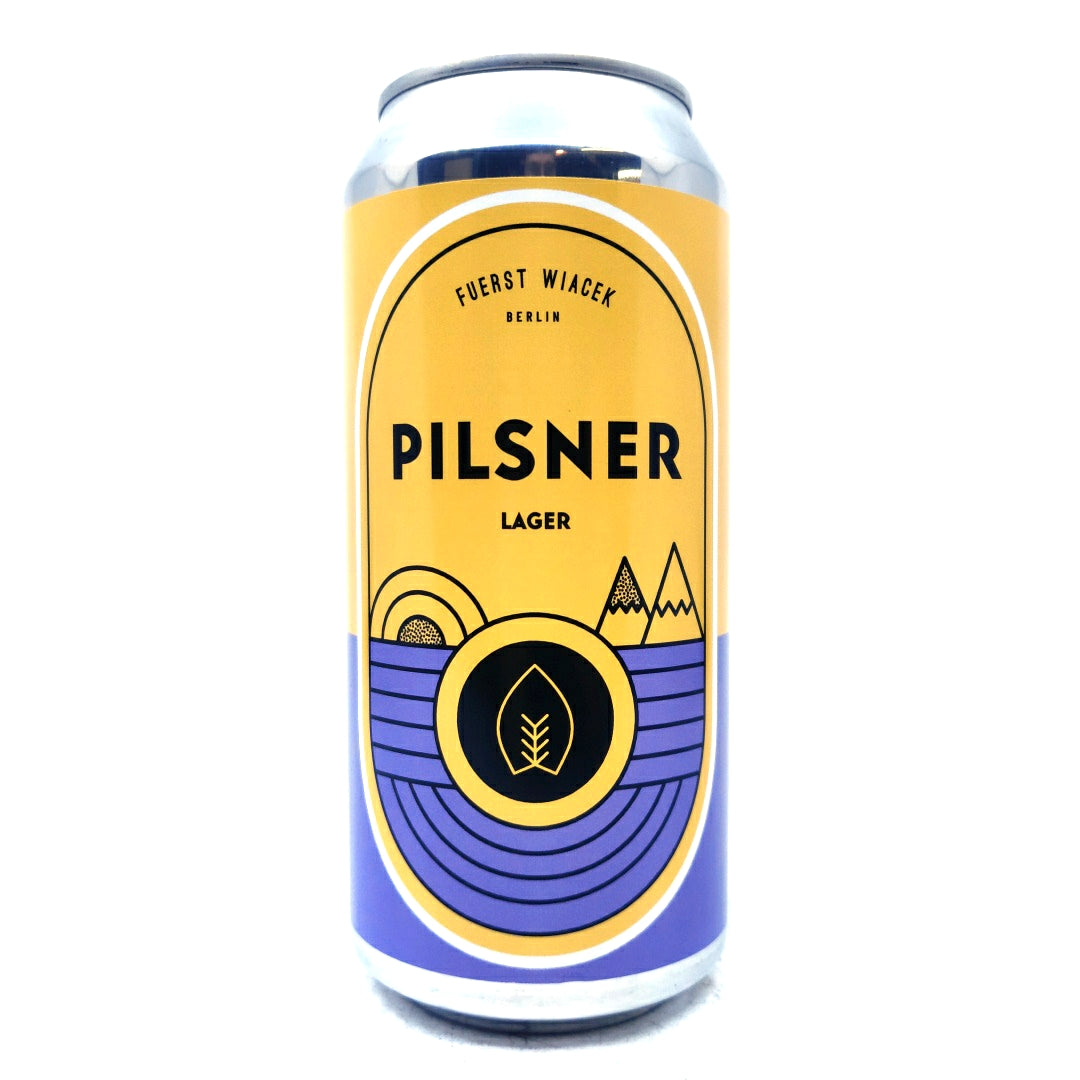 Fuerst Wiacek Pilsner 5% (440ml can)-Hop Burns & Black
