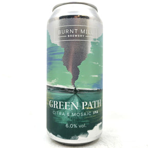 Burnt Mill Green Path Citra & Mosaic IPA 6% (440ml can)-Hop Burns & Black