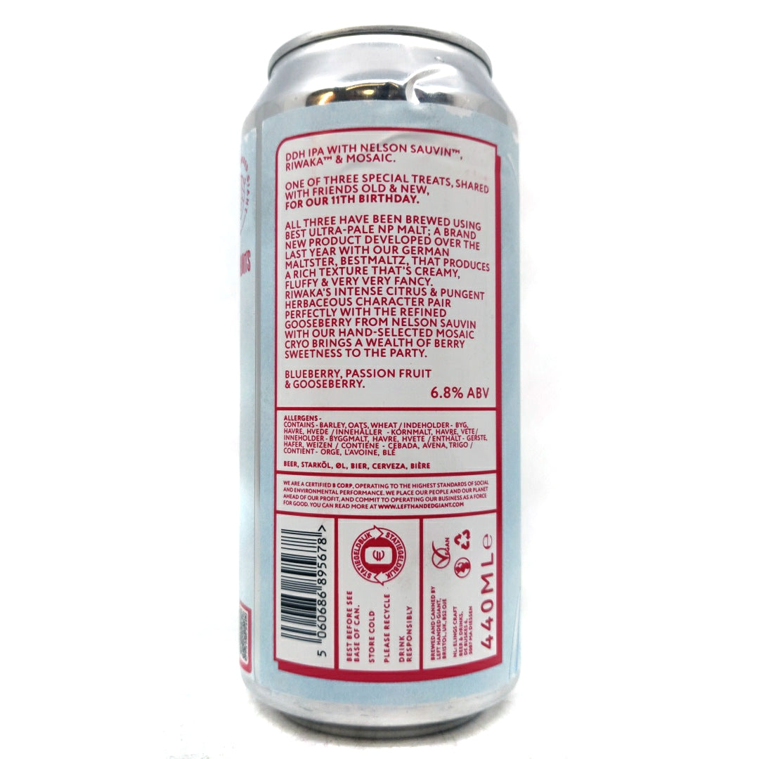 Left Handed Giant x Two Flints Blancmange DDH Hazy IPA 6.8% (440ml can)