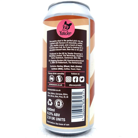 Yonder Tiramisu Pastry Stout 6.5% (440ml can)-Hop Burns & Black