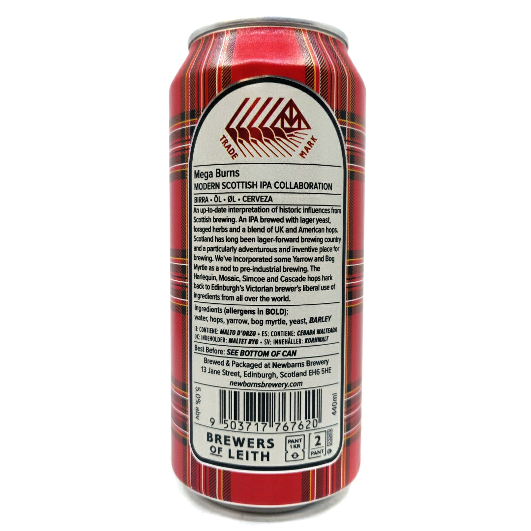 Newbarns x Futtle x Holy Goat x Epochal x Swannay Megaburns IPA 5% (440ml can)-Hop Burns & Black