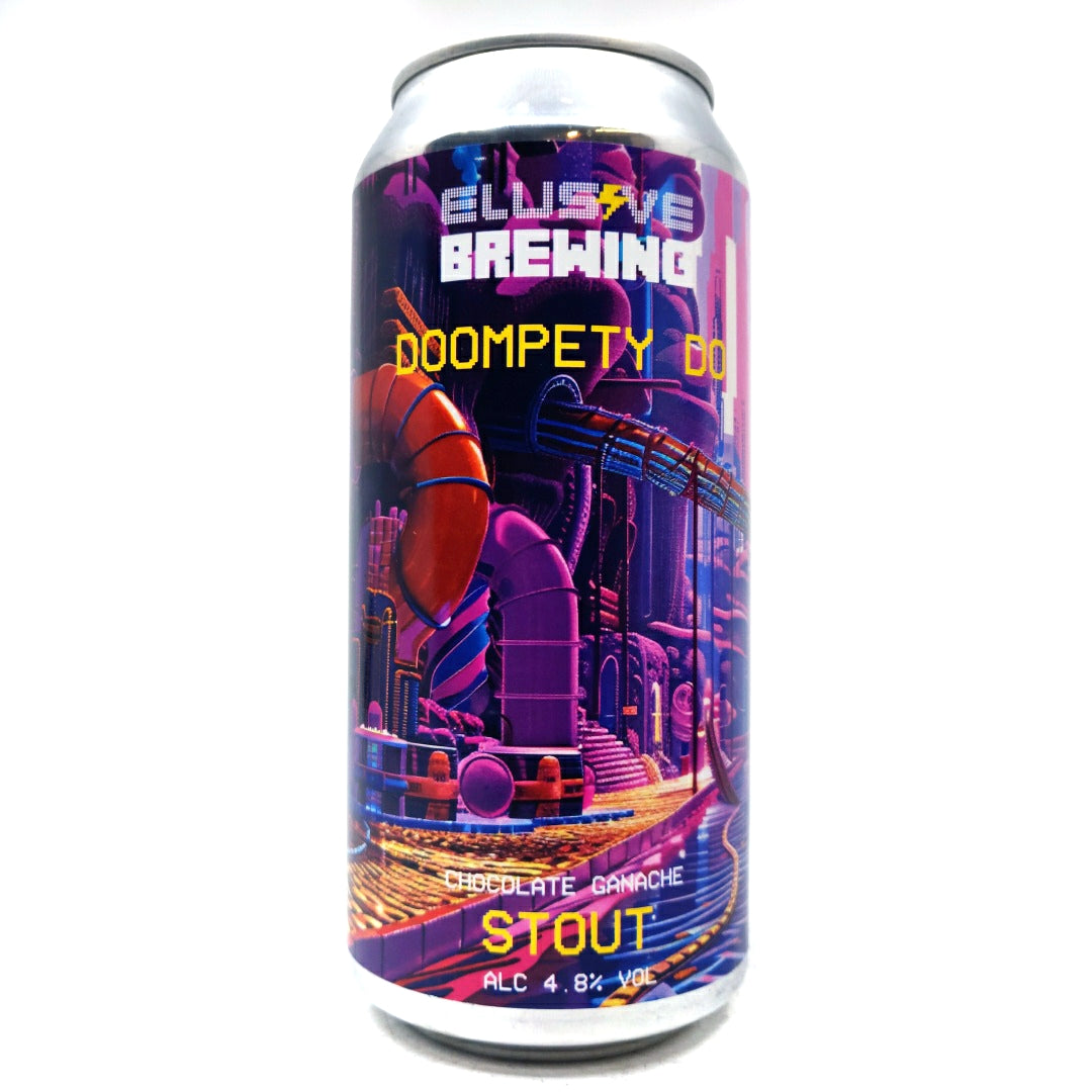 Elusive Brewing Doompety Do Chocolate Ganache Stout 4.8% (440ml can)-Hop Burns & Black