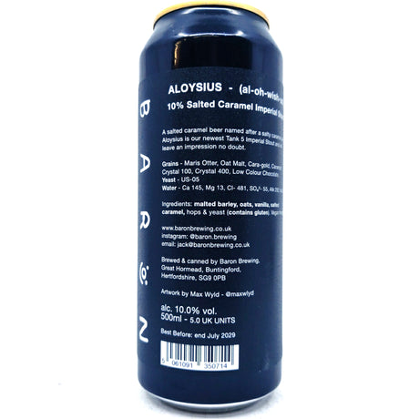 Baron Brewing Aloysius Imperial Stout 10% (500ml can)