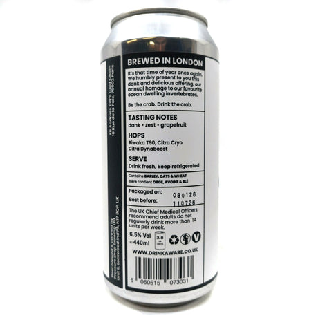 Pressure Drop Crabs 2026 New England IPA 6.5% (440ml can)-Hop Burns & Black