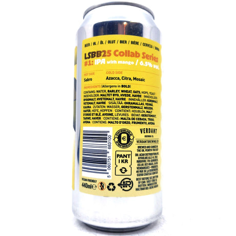 Verdant x Uchu x Finback LSBB25 Collab Series #1 IPA 6.5% (440ml can)-Hop Burns & Black