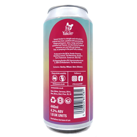 Yonder Sunset Sorbet Sour 4.2% (440ml can)-Hop Burns & Black