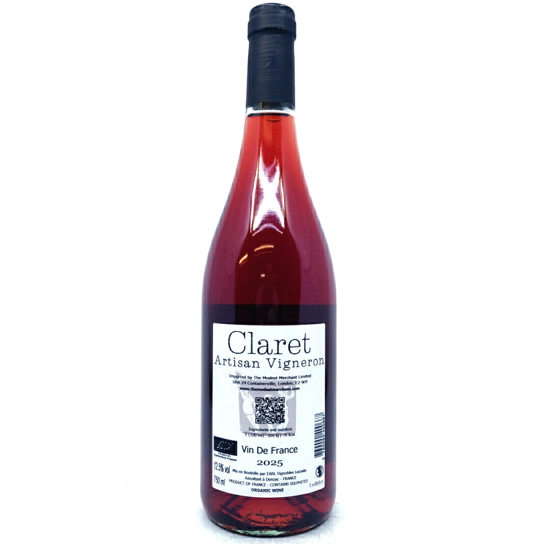 Vincent Lacoste Claret 2025 12.5% (750ml)-Hop Burns & Black
