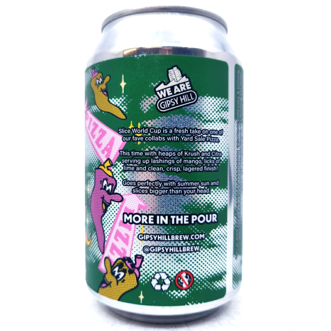 Gipsy Hill x Yard Sale Pizza Sliceworld Cold IPA 4% (330ml can)-Hop Burns & Black