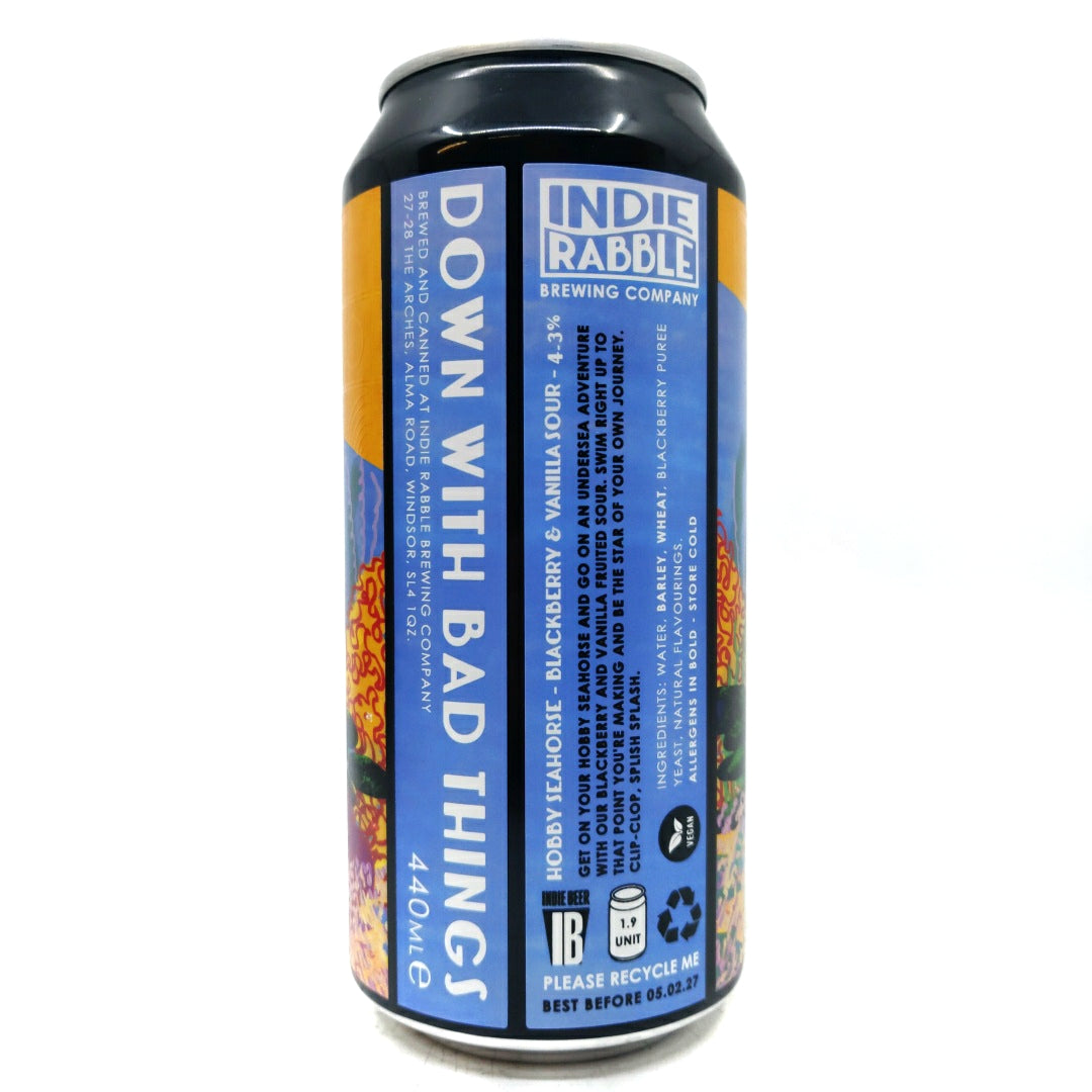 Indie Rabble Hobby Seahorse Blackberry & Vanilla Sour 4.3% (440ml can)