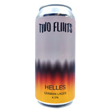 Two Flints Helles 4.5% (440ml can)-Hop Burns & Black