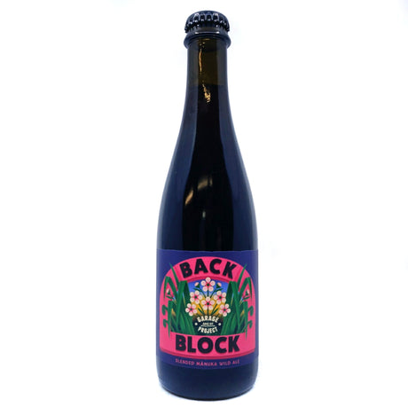 Garage Project Back Block Blended Manuka Wild Ale 6.7% (375ml)-Hop Burns & Black