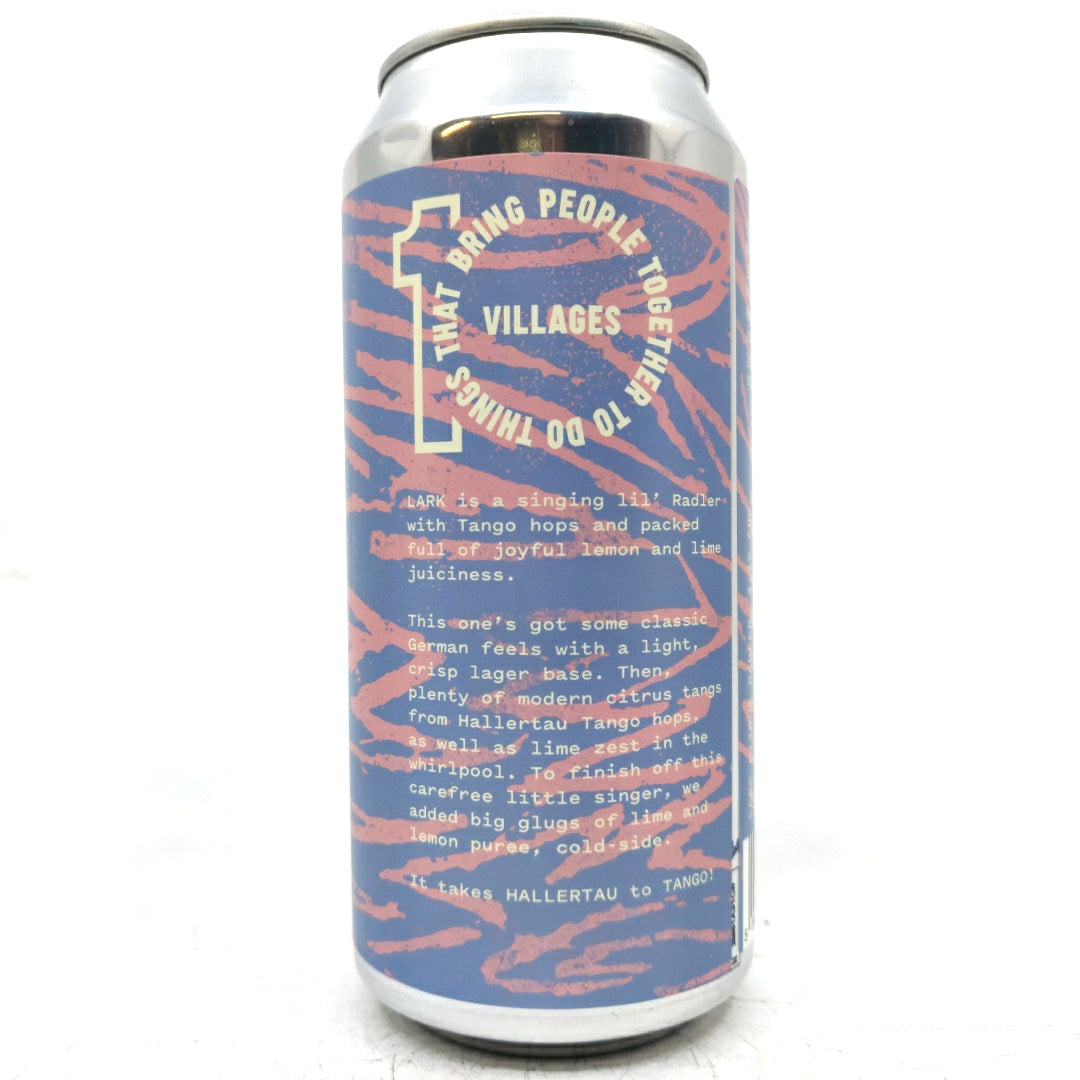 Villages Lark Citrus Radler 3.3% (440ml can)-Hop Burns & Black