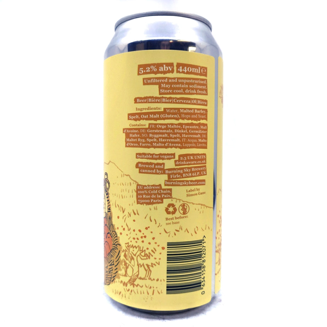 Burning Sky Quench NZ Pale Ale 5.2% (440ml can)-Hop Burns & Black